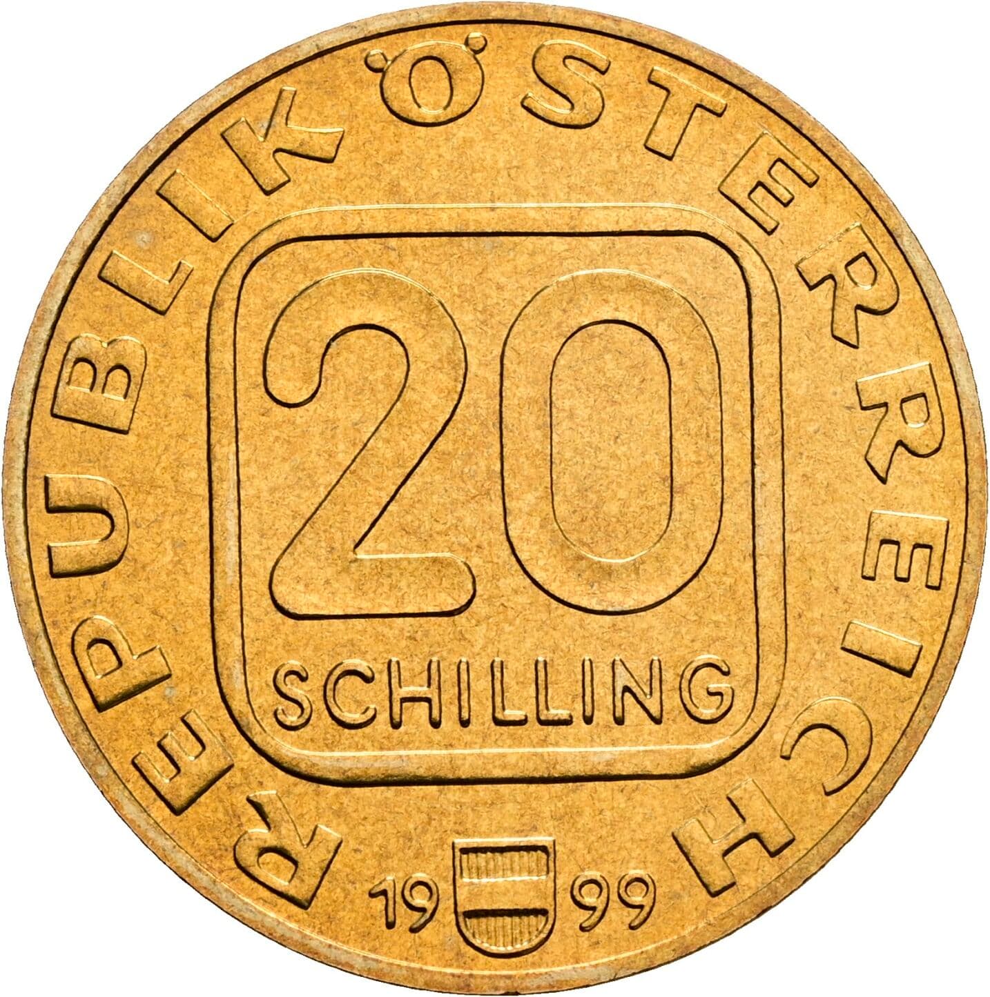 20 Schilling 1999 – Vorderseite