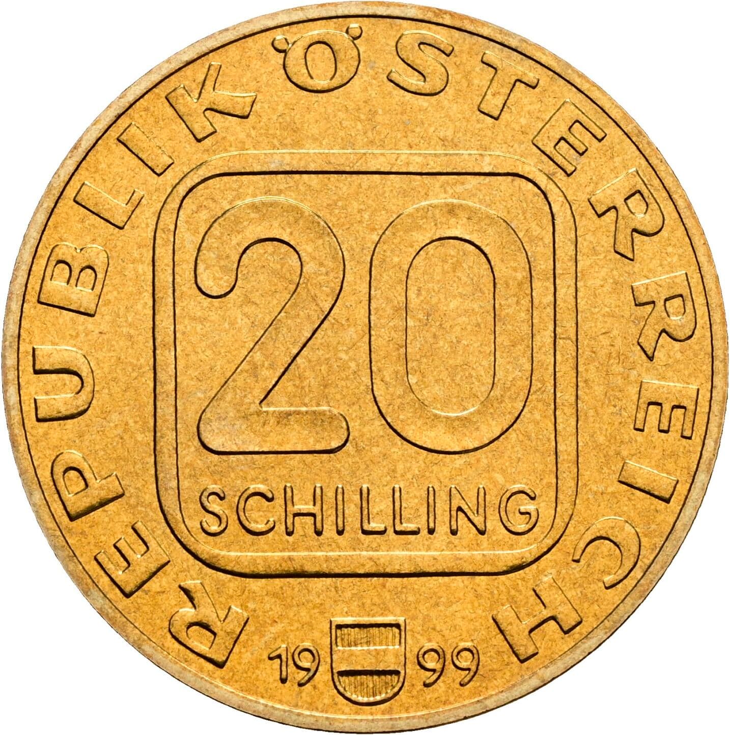20 Schilling 1999 – Vorderseite