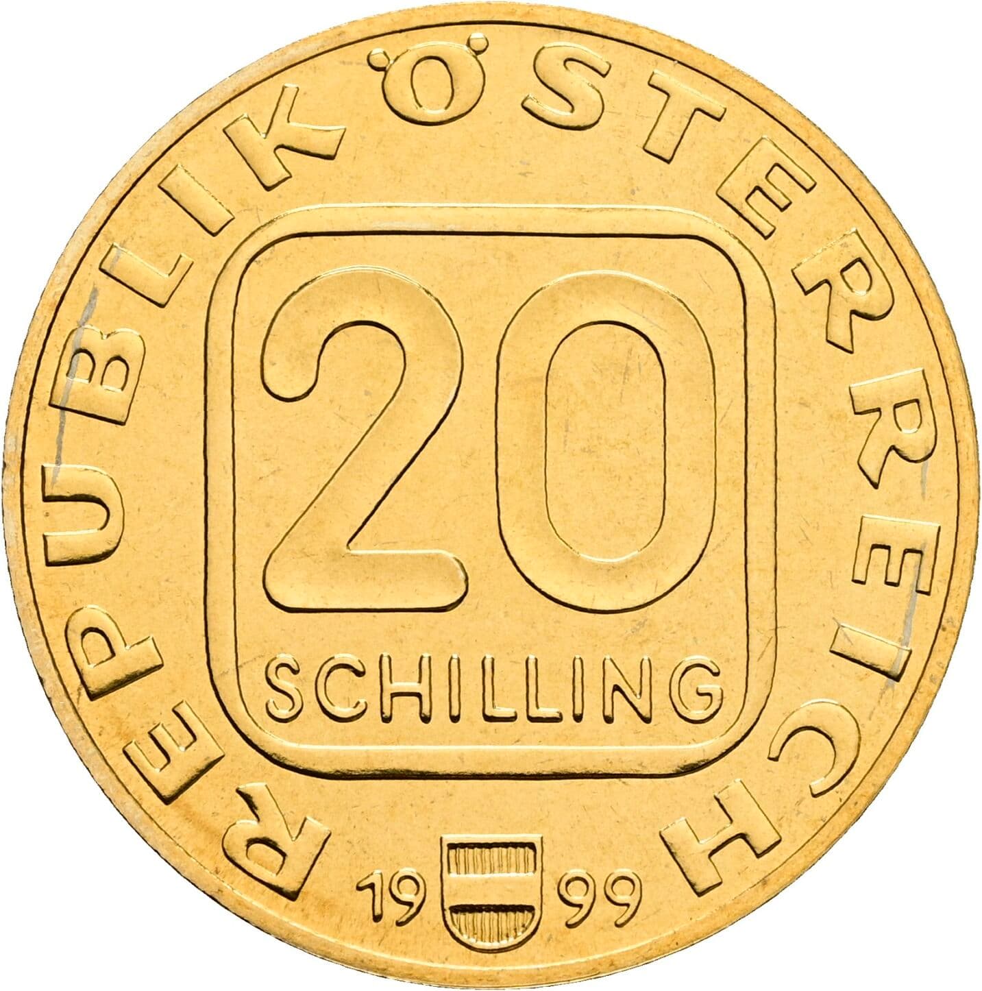 20 Schilling 1999 – Vorderseite
