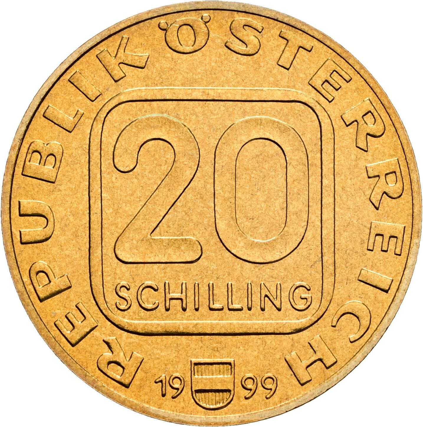 20 Schilling 1999 – Vorderseite