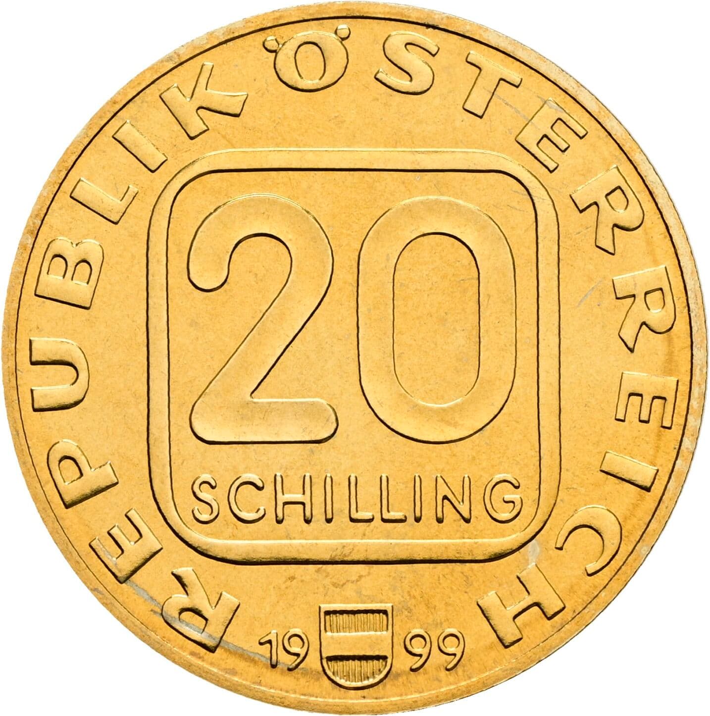 20 Schilling 1999 – Vorderseite