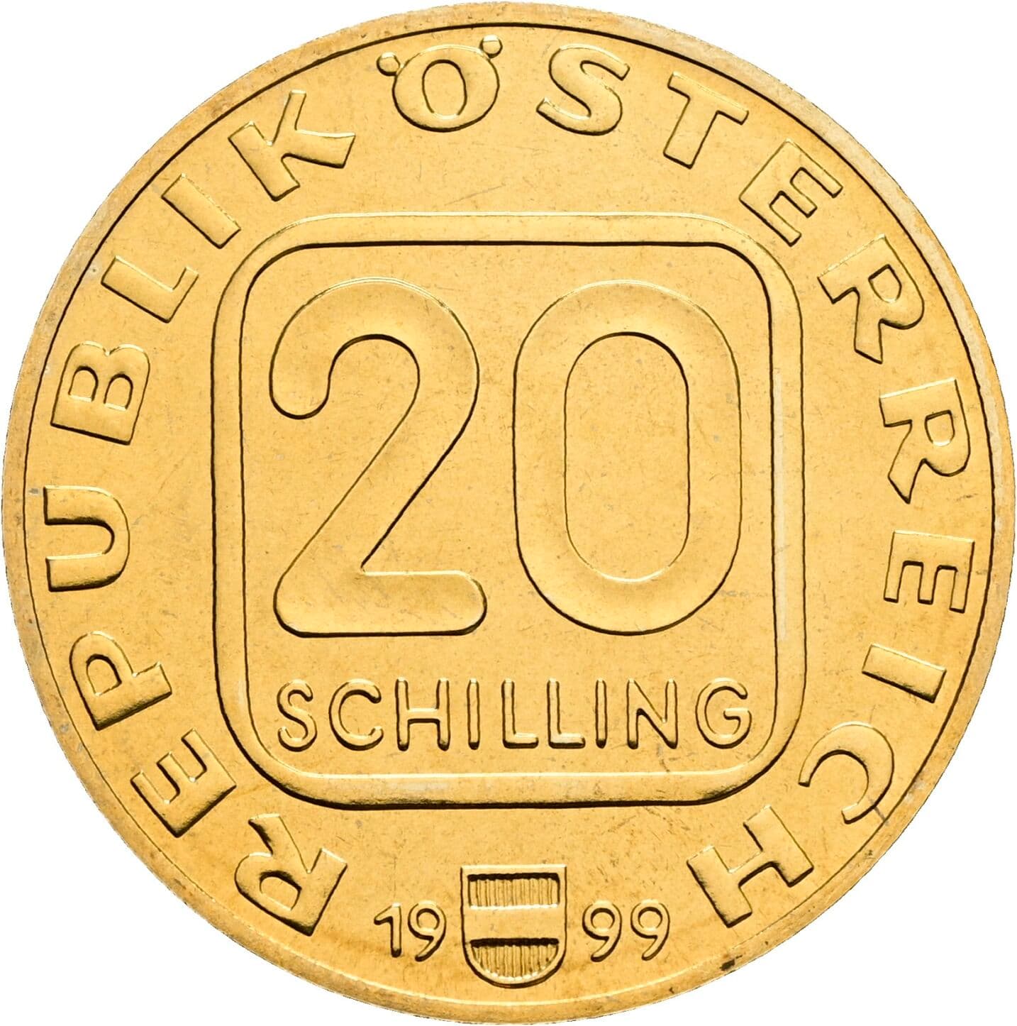 20 Schilling 1999 – Vorderseite