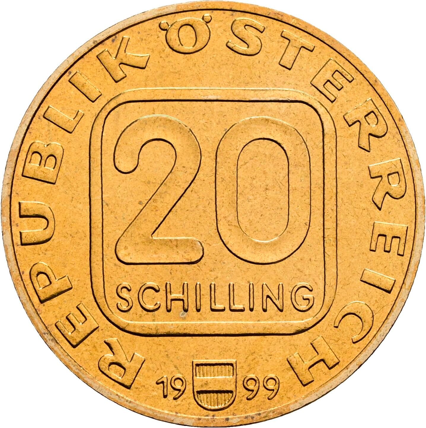 20 Schilling 1999 – Vorderseite