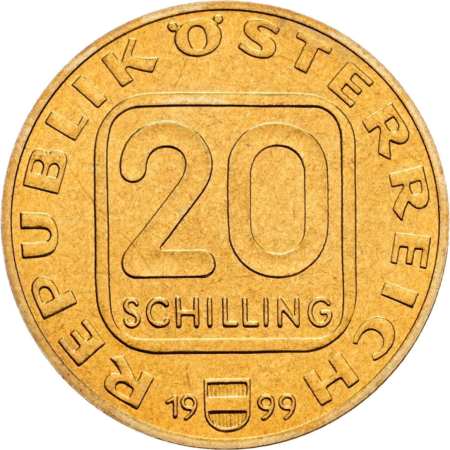 20 Schilling 1999 – Vorderseite