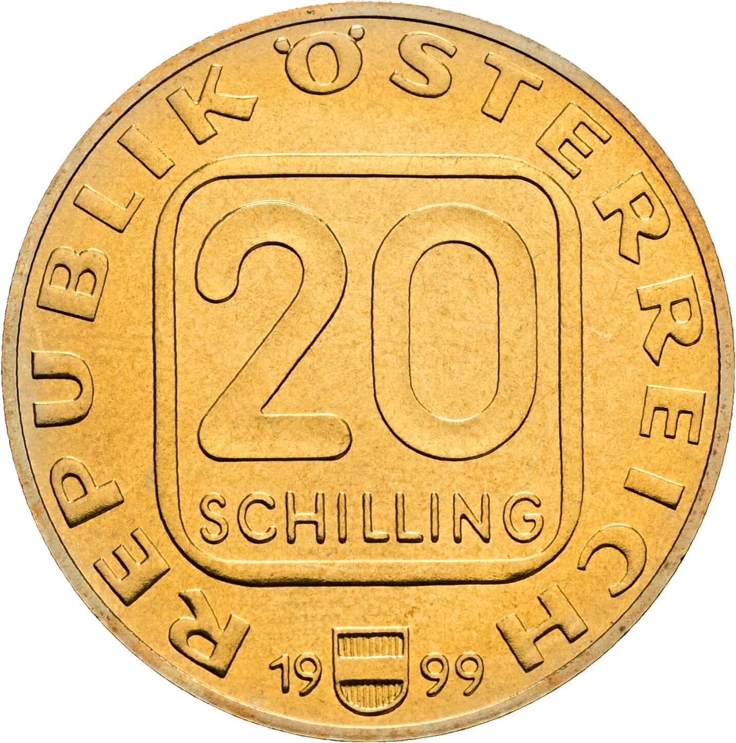 20 Schilling 1999 – Vorderseite