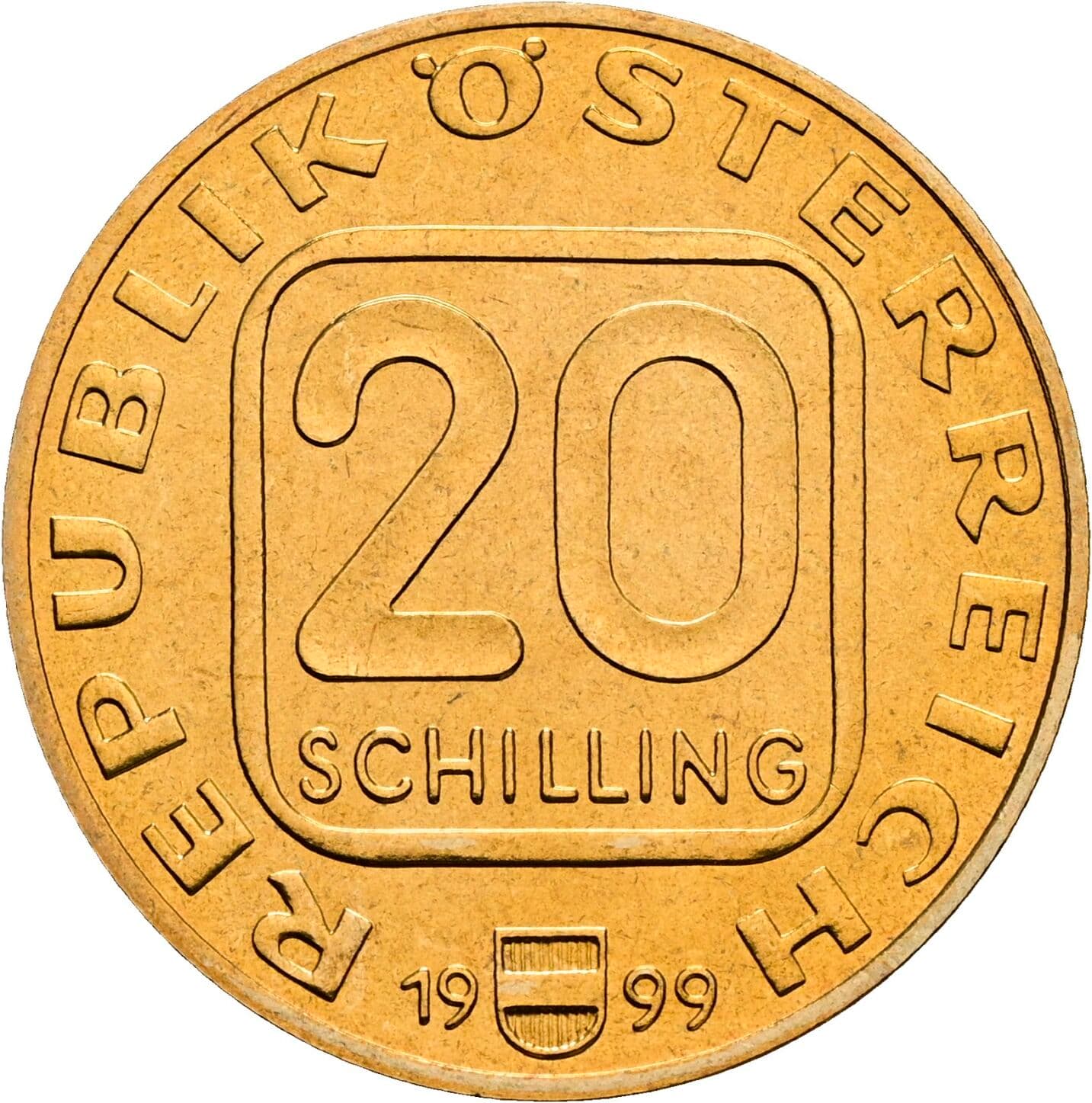 20 Schilling 1999 – Vorderseite
