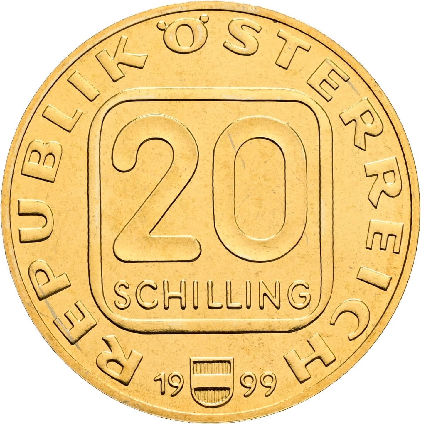 20 Schilling 1999 – Vorderseite