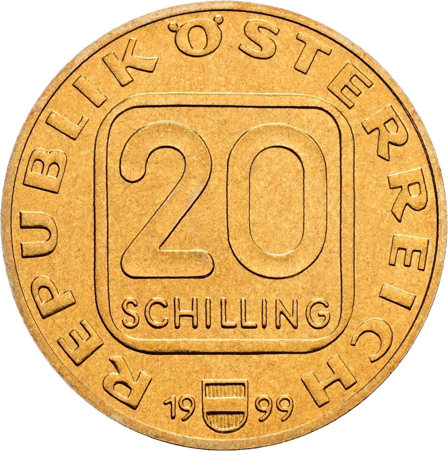 20 Schilling 1999 – Vorderseite