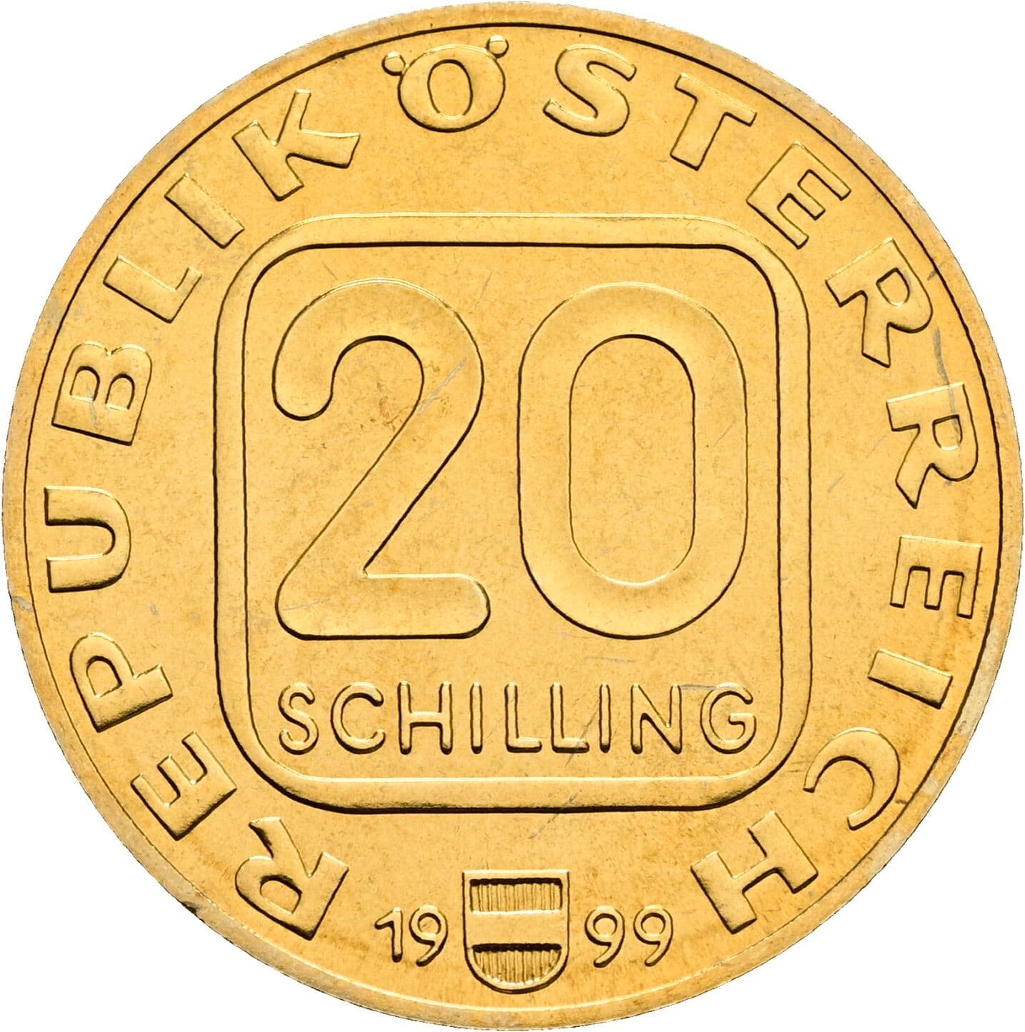 20 Schilling 1999 – Vorderseite