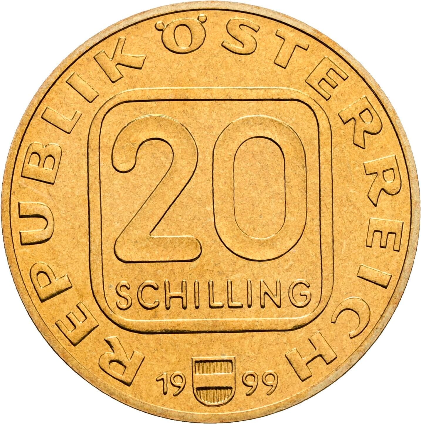 20 Schilling 1999 – Vorderseite