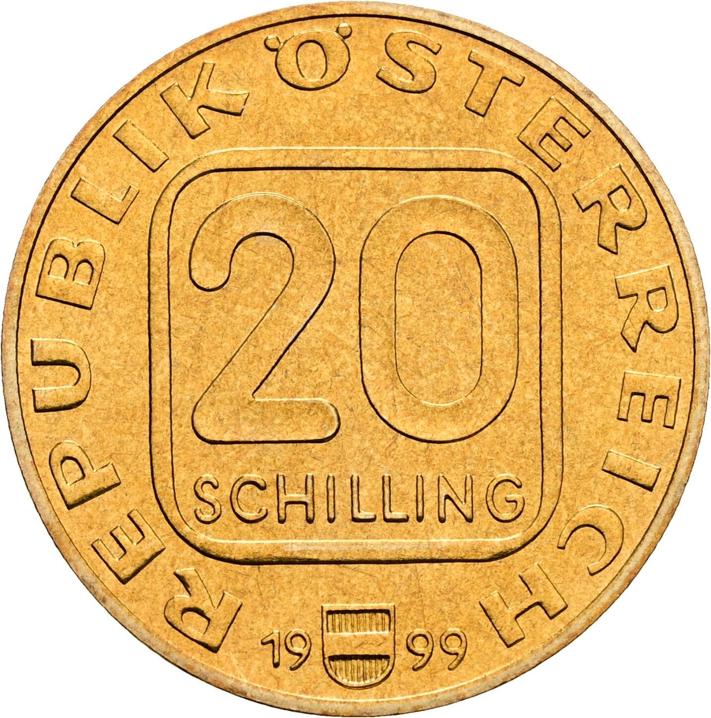 20 Schilling 1999 – Vorderseite