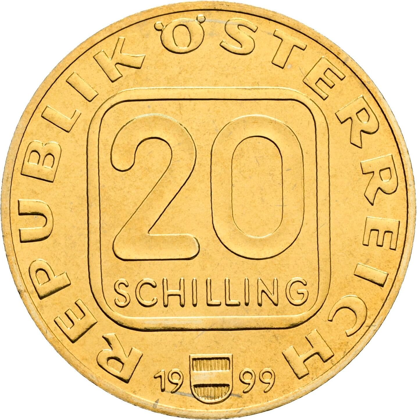 20 Schilling 1999 – Vorderseite