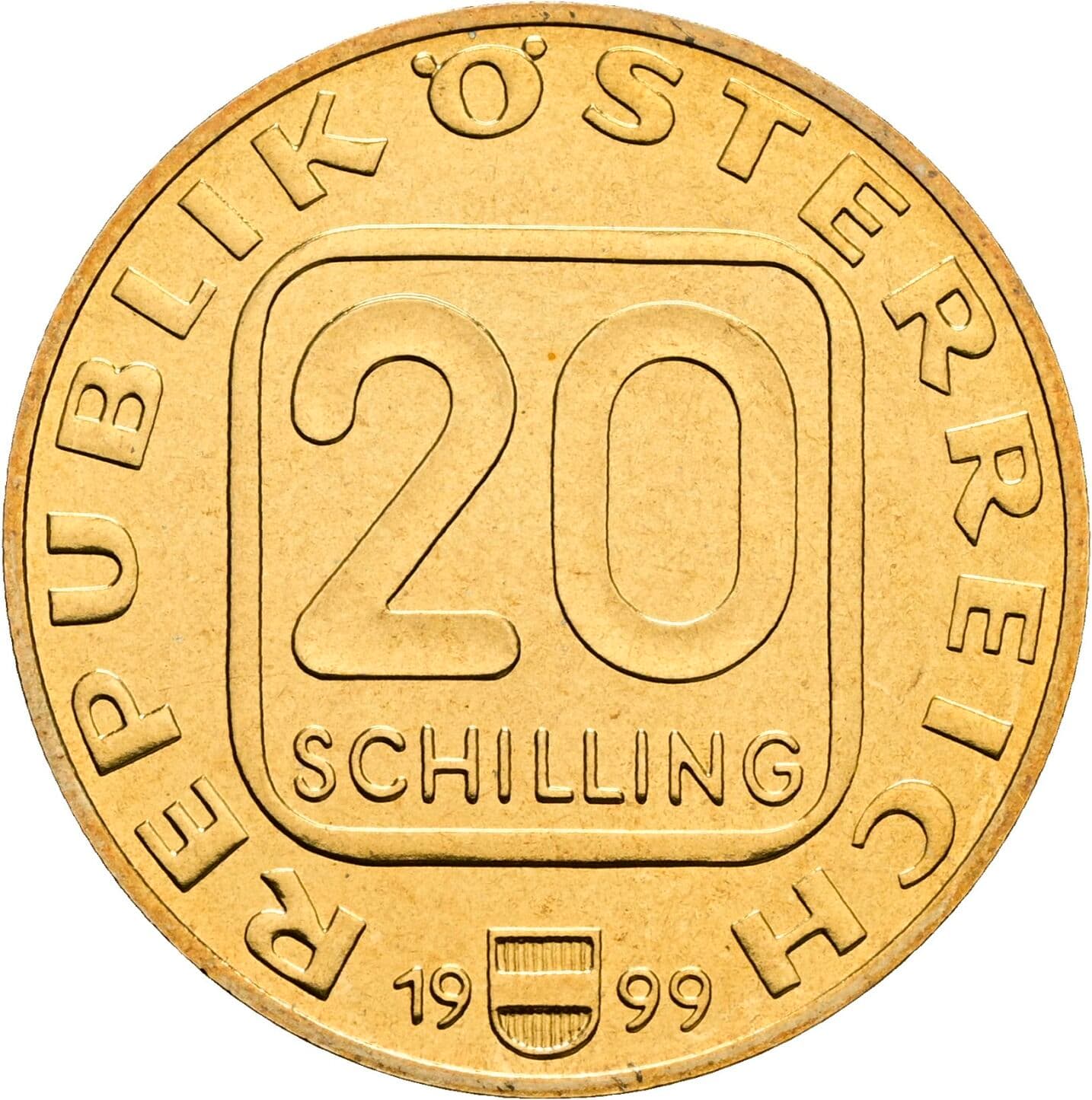 20 Schilling 1999 – Vorderseite