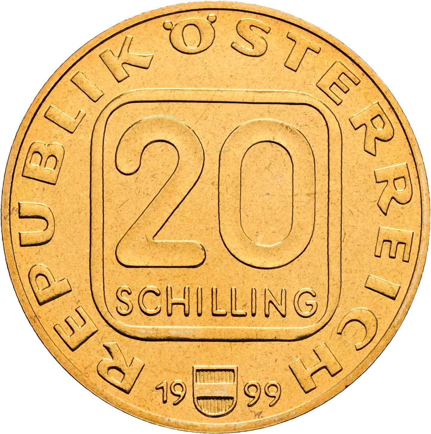 20 Schilling 1999 – Vorderseite