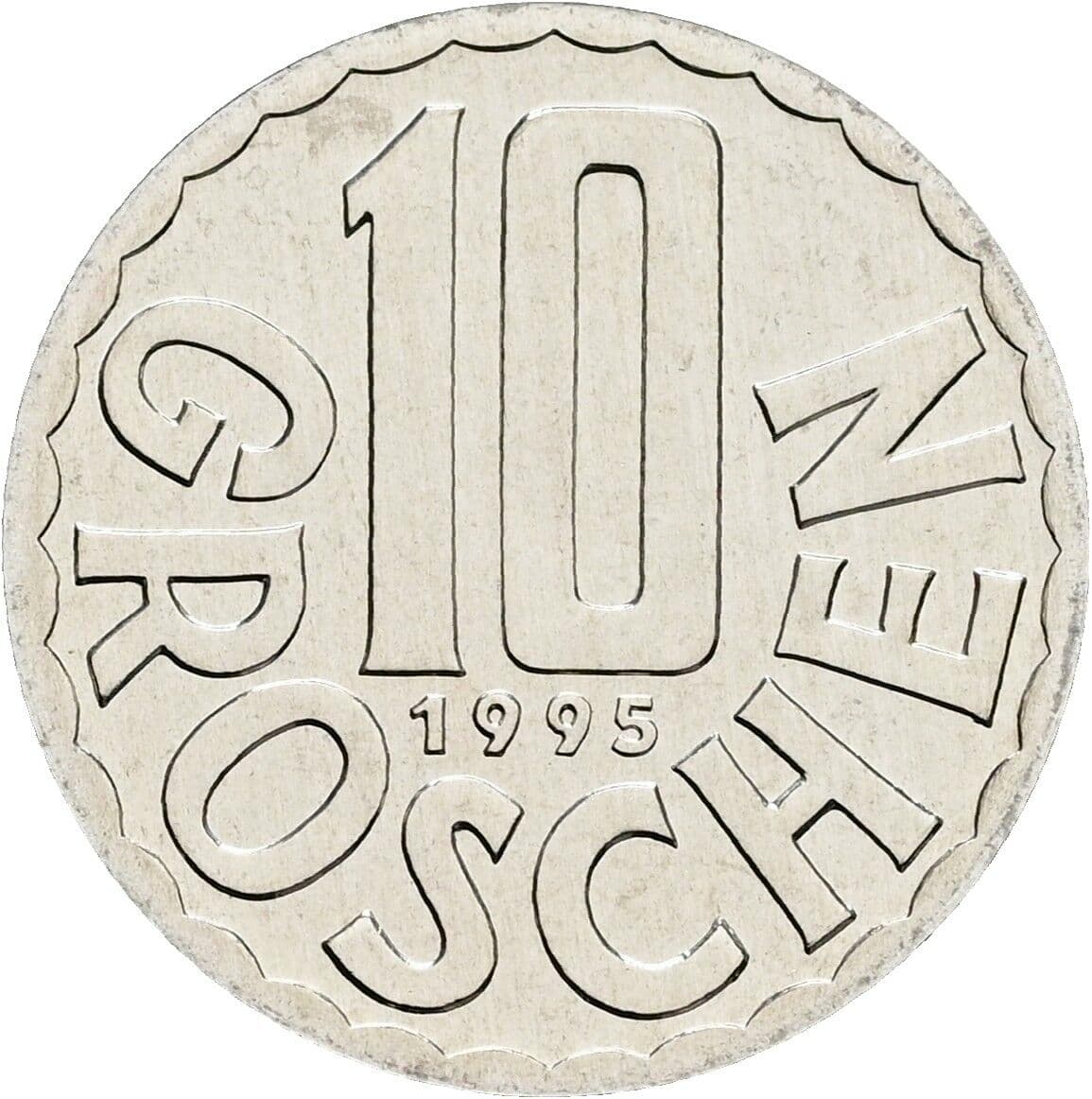 10 Groschen 1995 – Vorderseite