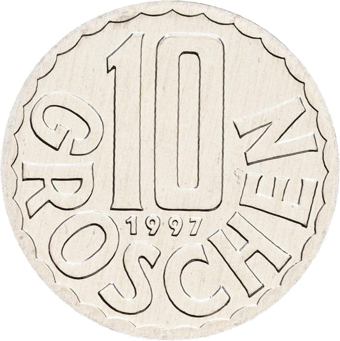10 Groschen 1997 – Vorderseite