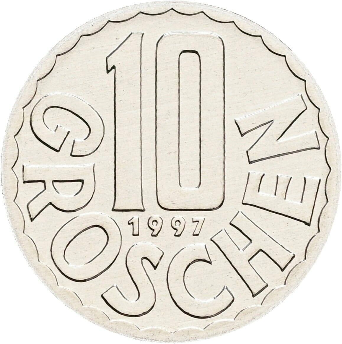 10 Groschen 1997 – Vorderseite