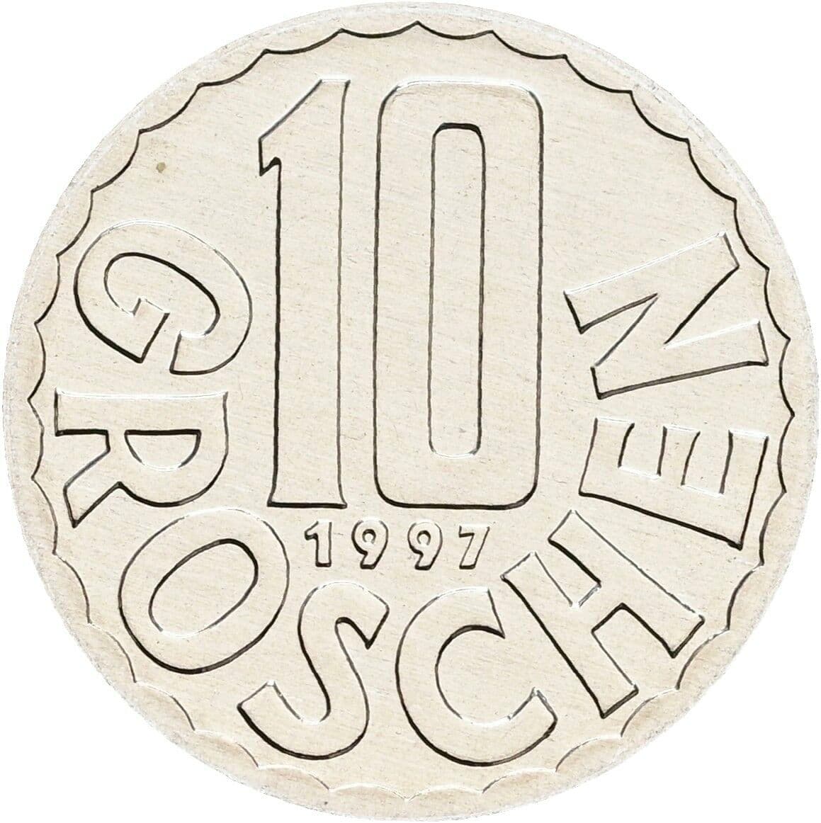 10 Groschen 1997 – Vorderseite