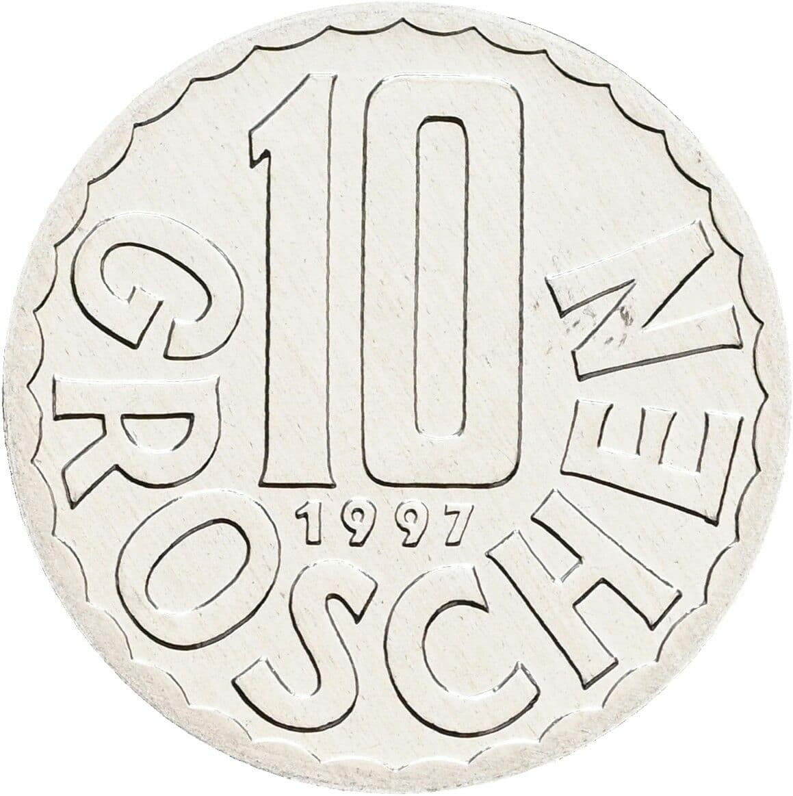 10 Groschen 1997 – Vorderseite