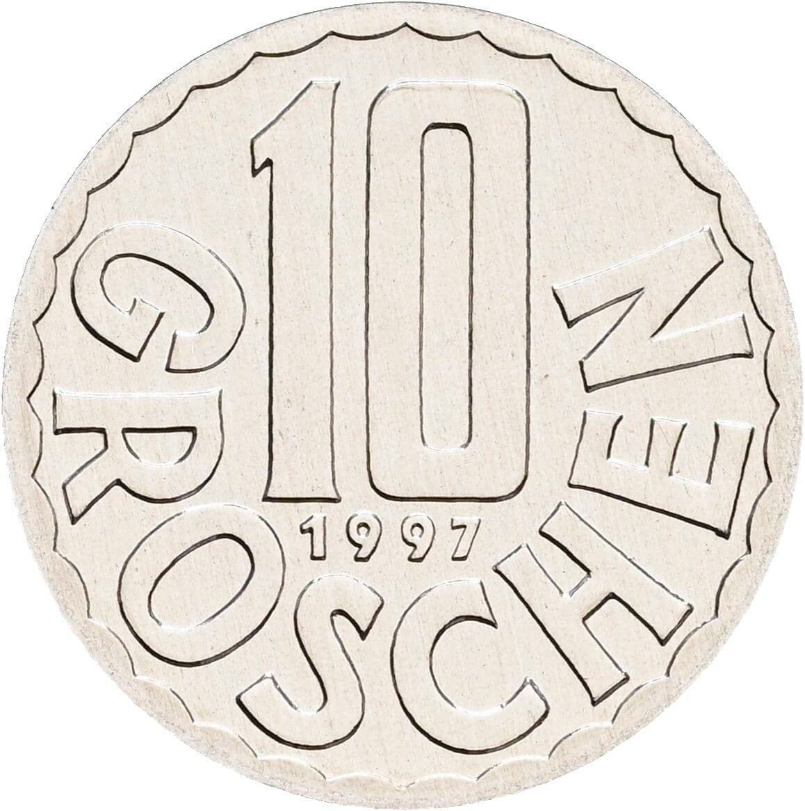 10 Groschen 1997 – Vorderseite