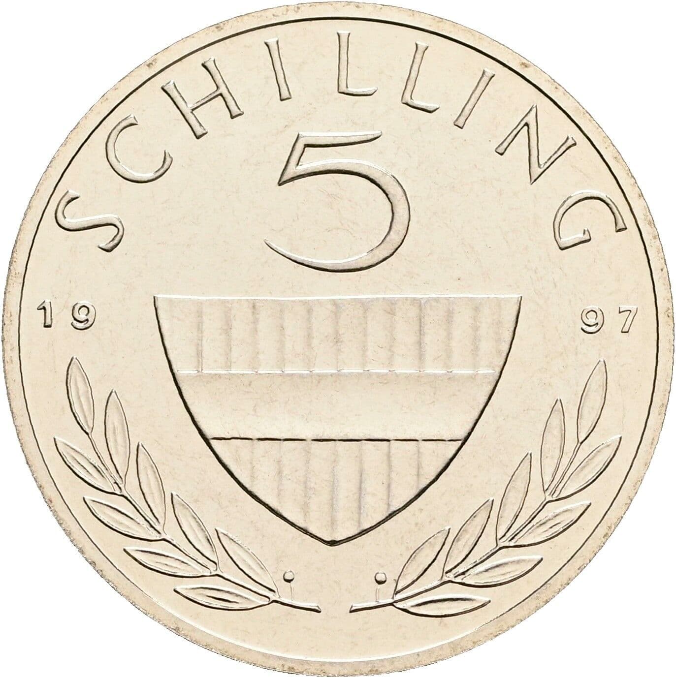 5 Schilling 1997 – Vorderseite