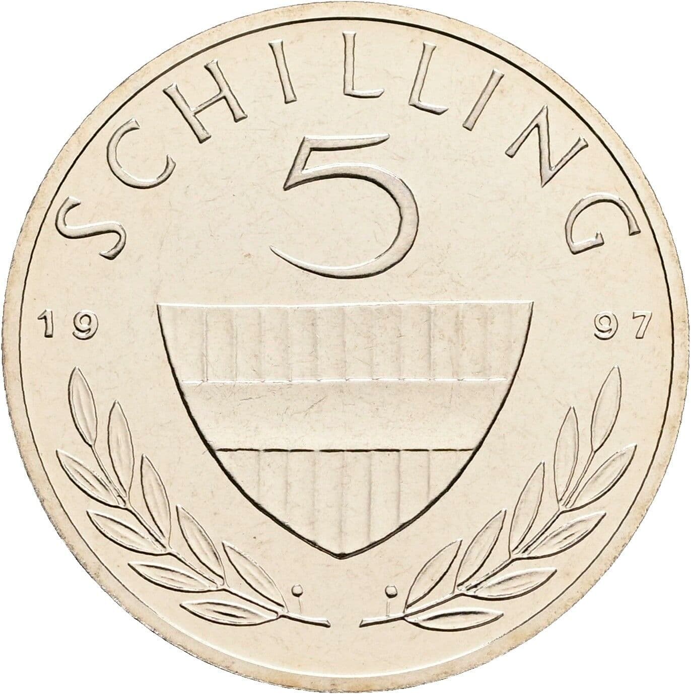 5 Schilling 1997 – Vorderseite