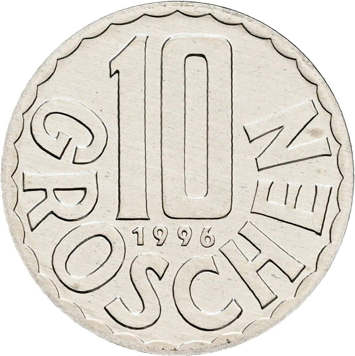 10 Groschen 1996 – Vorderseite
