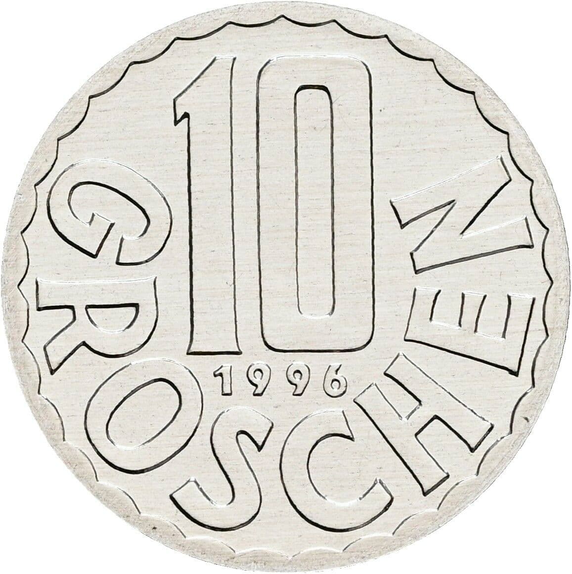 10 Groschen 1996 – Vorderseite