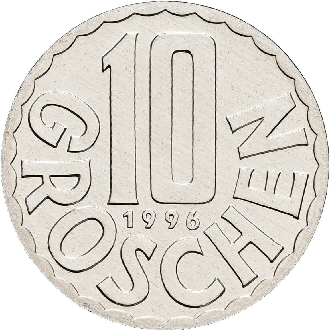 10 Groschen 1996 – Vorderseite