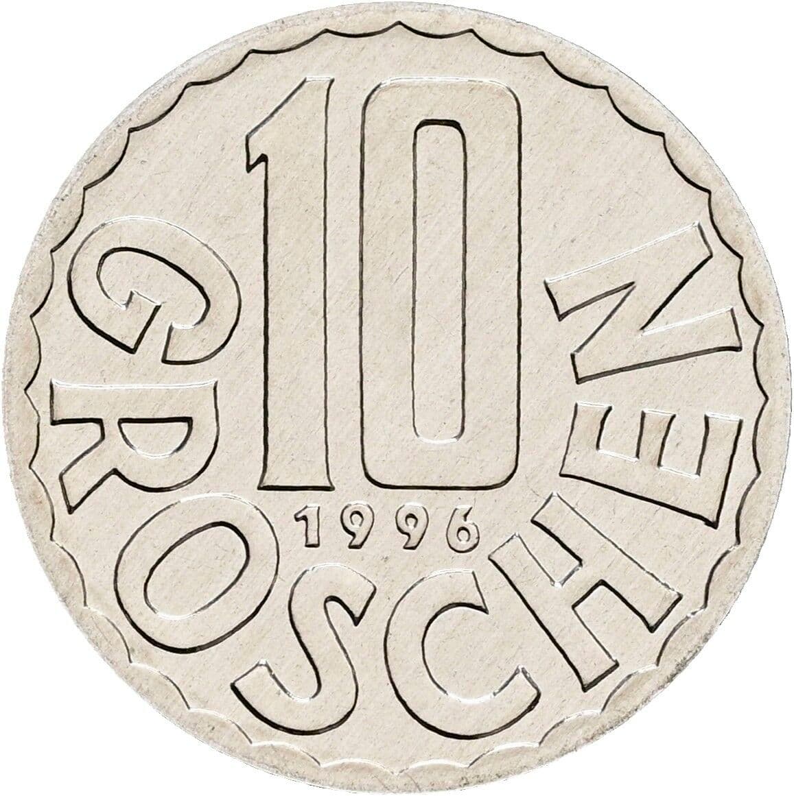 10 Groschen 1996 – Vorderseite