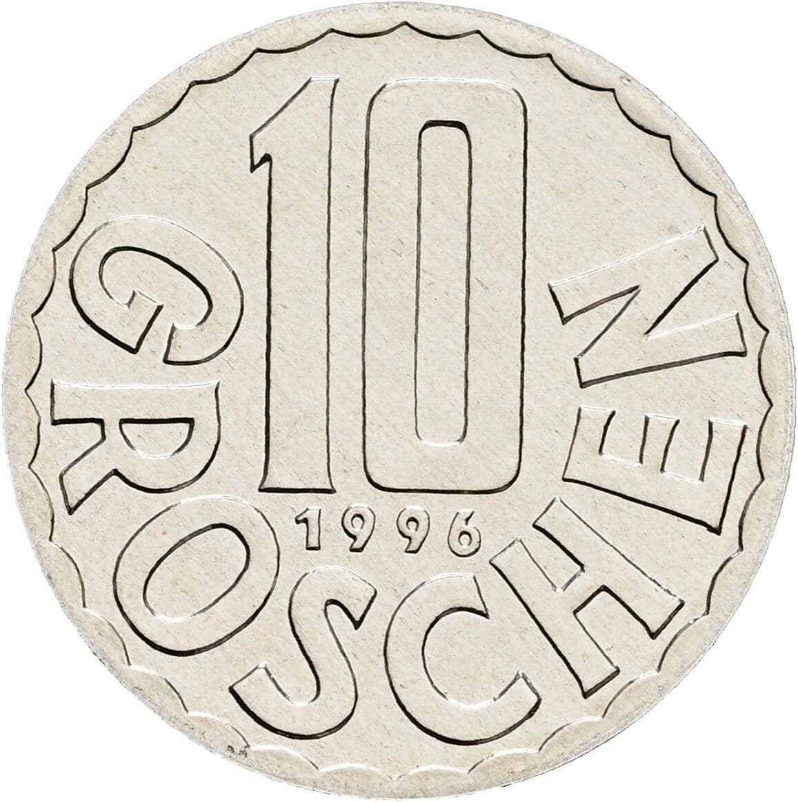10 Groschen 1996 – Vorderseite