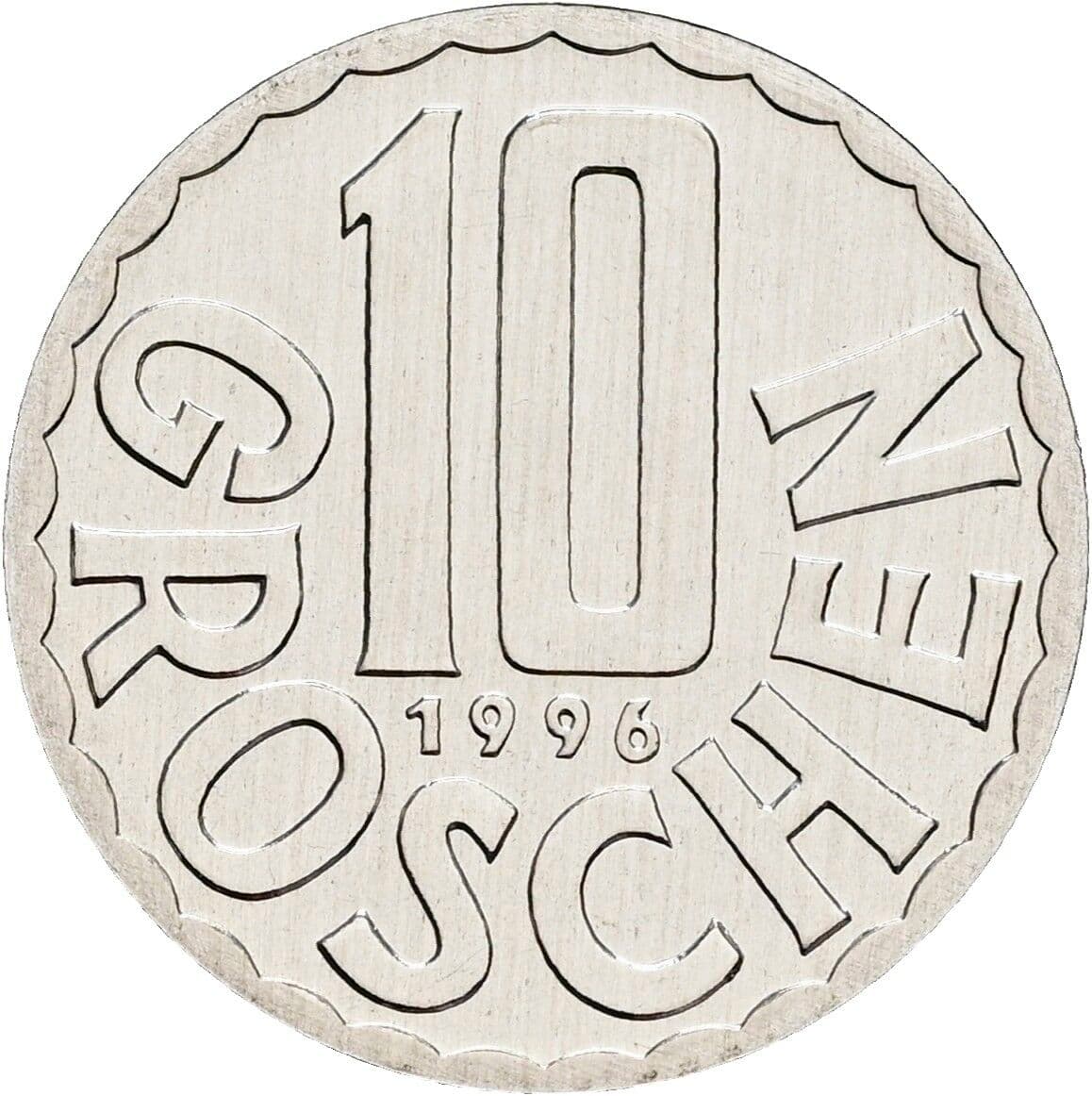 10 Groschen 1996 – Vorderseite