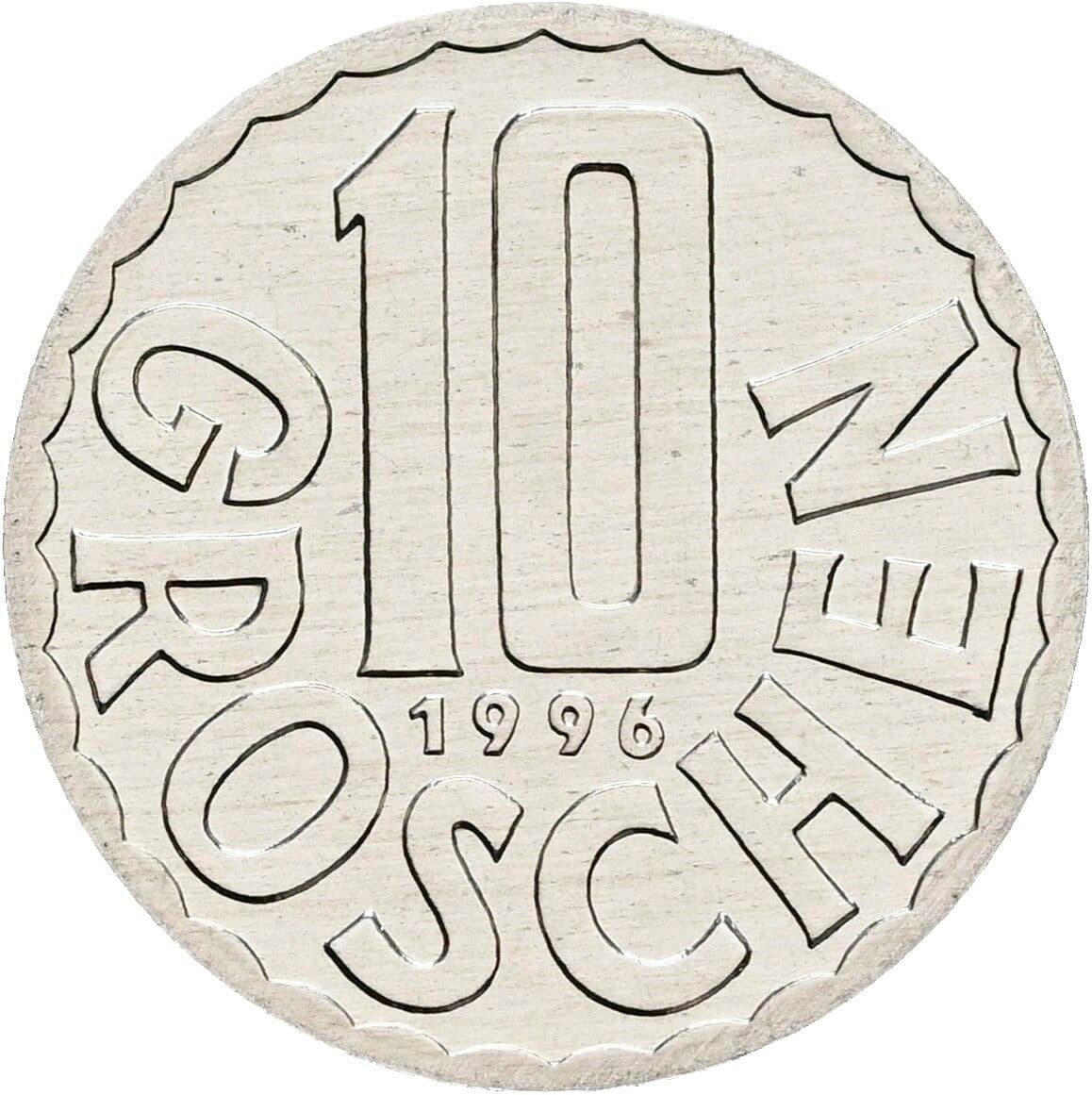 10 Groschen 1996 – Vorderseite