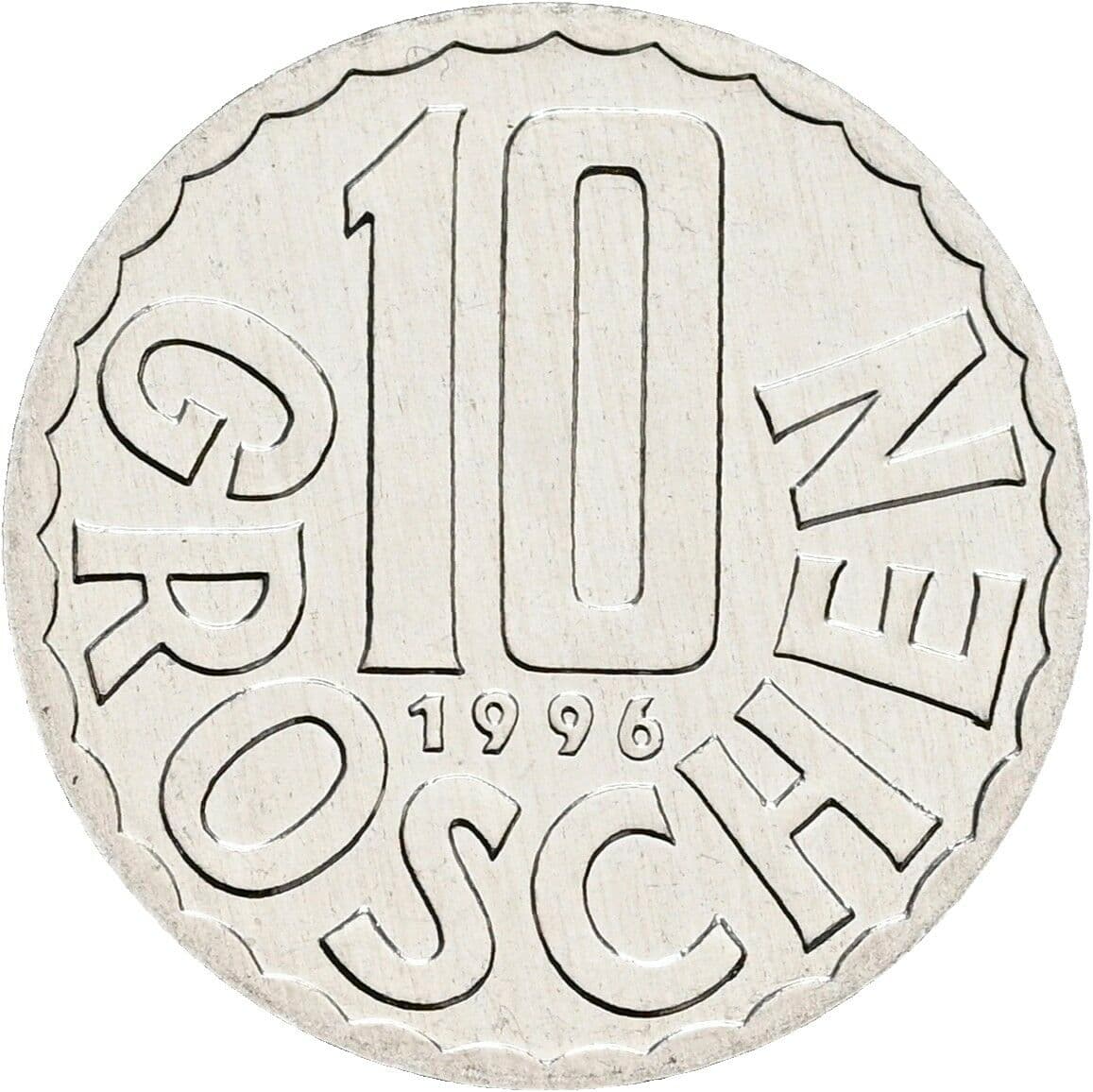 10 Groschen 1996 – Vorderseite