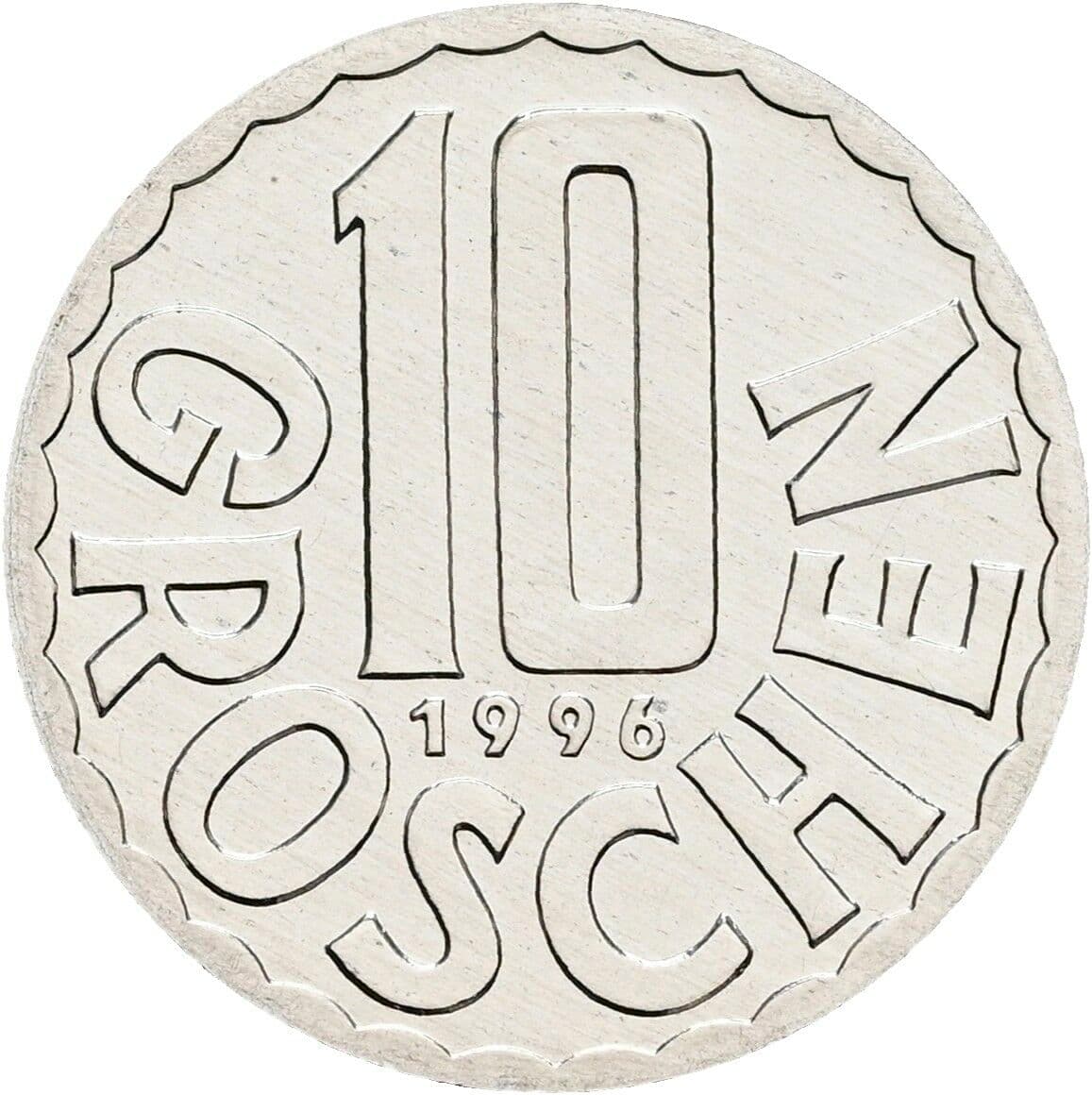 10 Groschen 1996 – Vorderseite