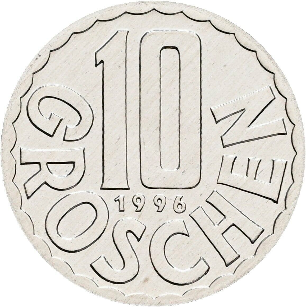 10 Groschen 1996 – Vorderseite