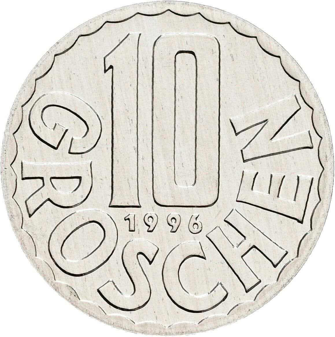 10 Groschen 1996 – Vorderseite