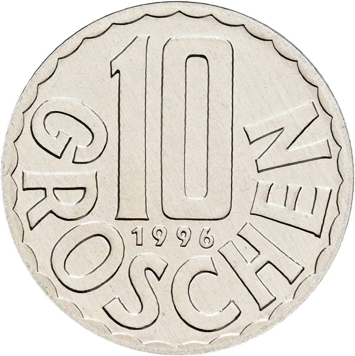 10 Groschen 1996 – Vorderseite