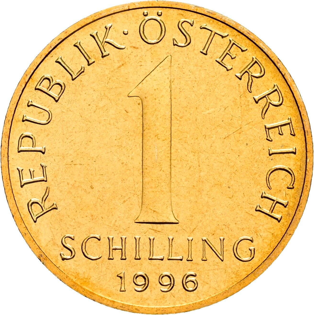 1 Schilling 1996 – Vorderseite