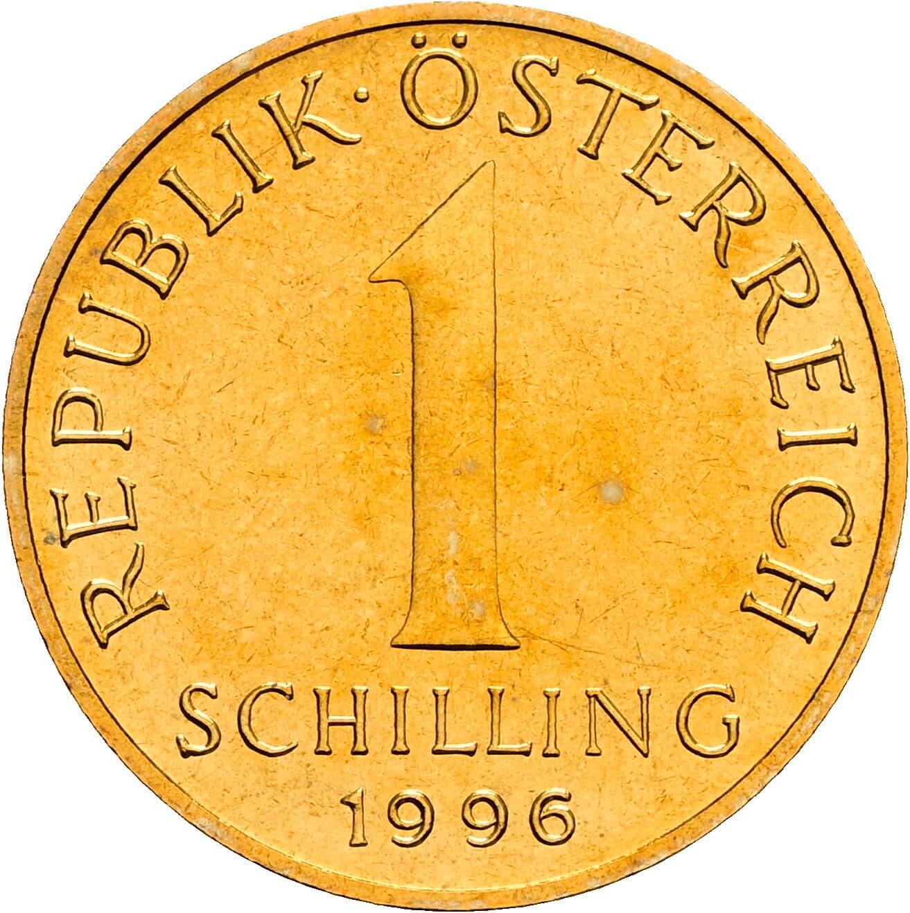 1 Schilling 1996 – Vorderseite