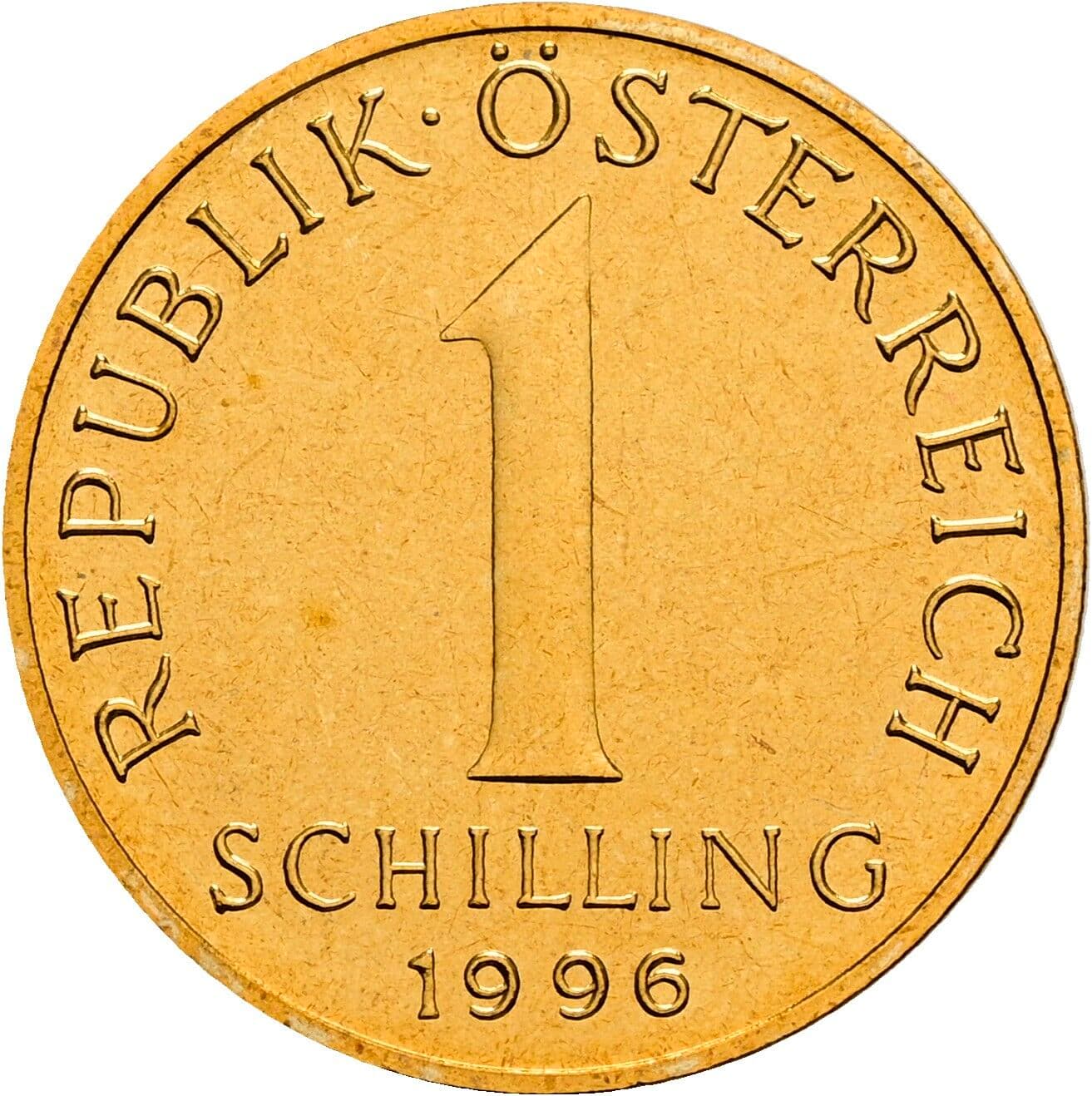 1 Schilling 1996 – Vorderseite