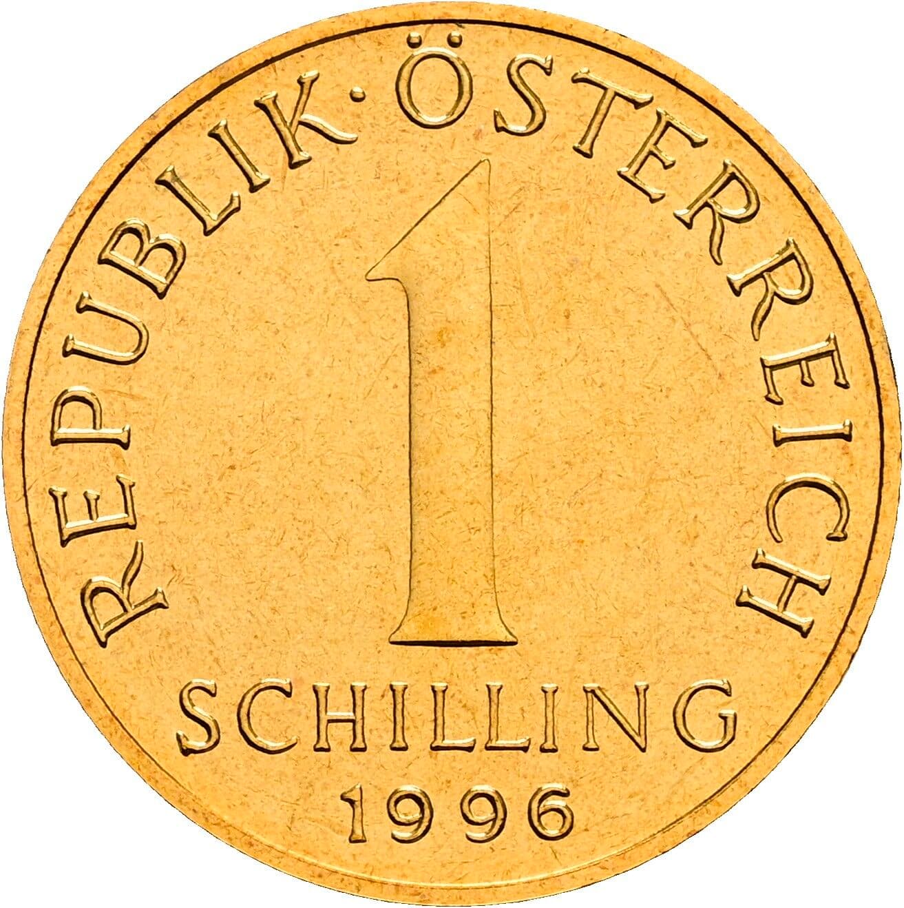 1 Schilling 1996 – Vorderseite