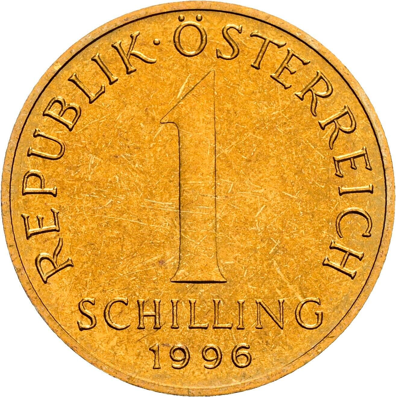 1 Schilling 1996 – Vorderseite