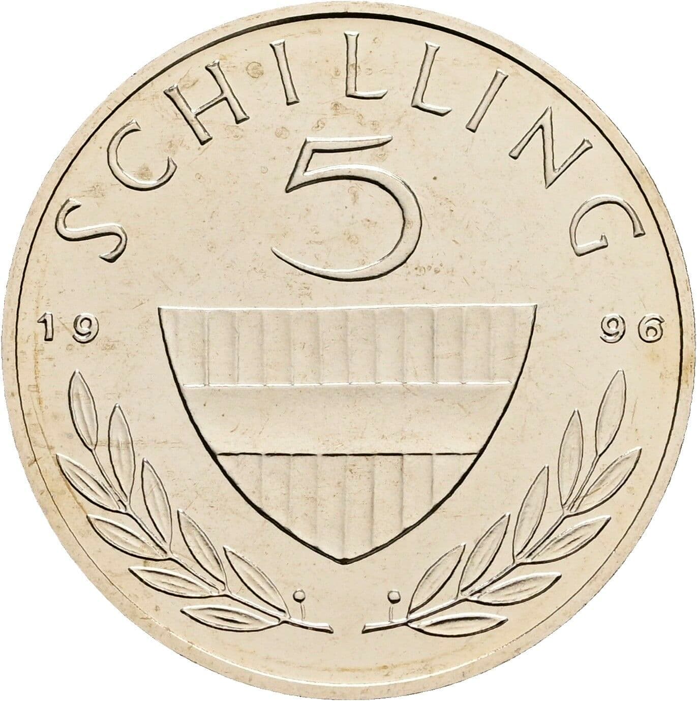 5 Schilling 1996 – Vorderseite