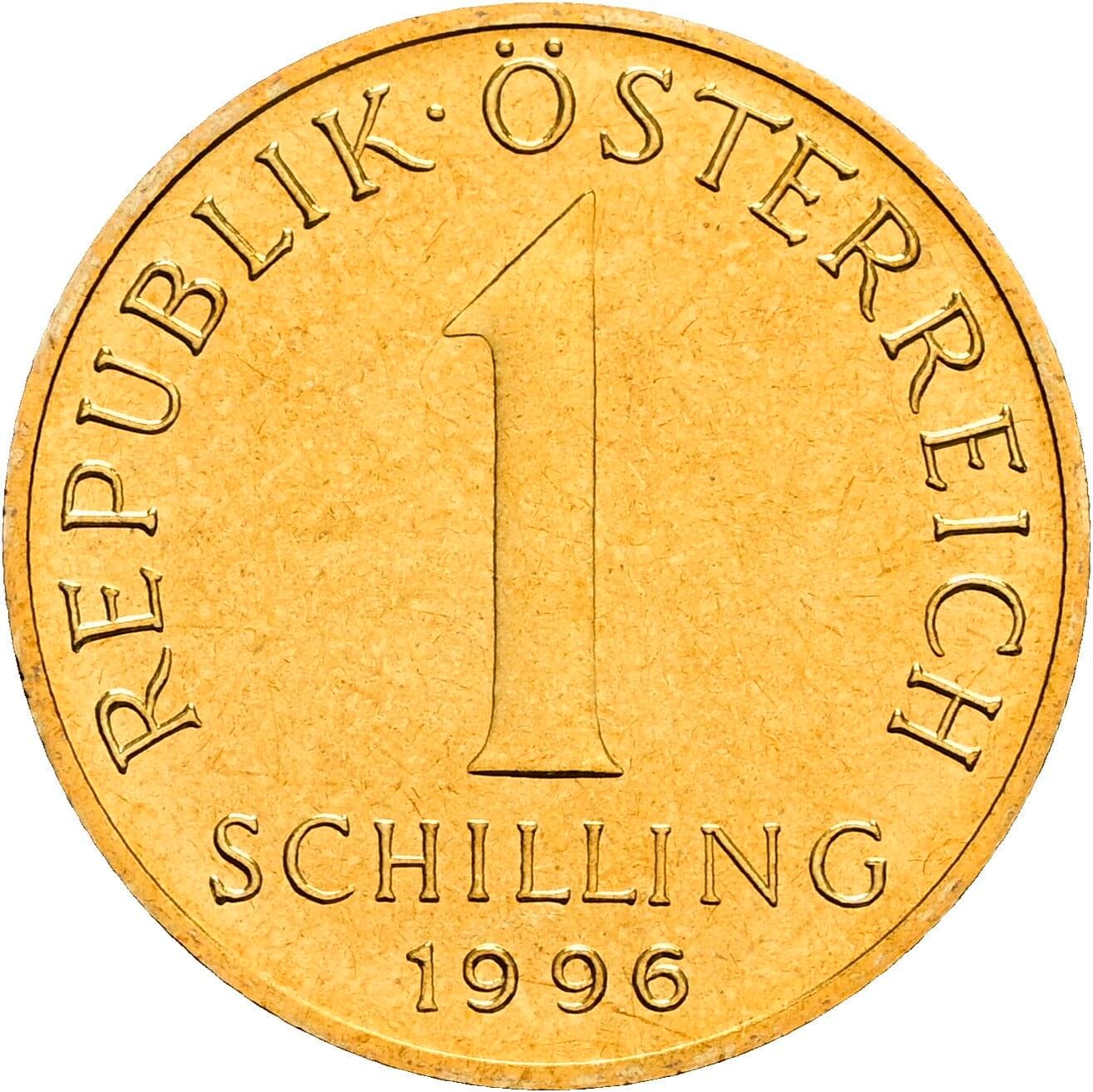 1 Schilling 1996 – Vorderseite