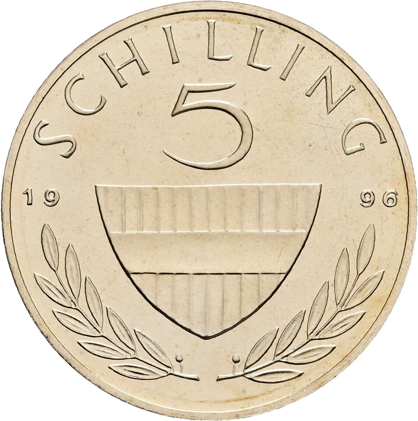 5 Schilling 1996 – Vorderseite