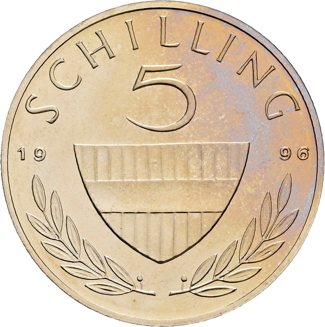 5 Schilling 1996 – Vorderseite