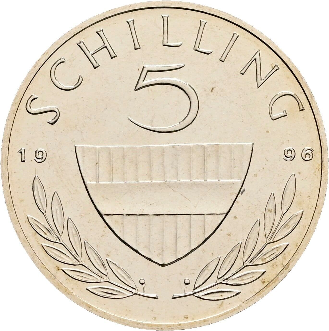 5 Schilling 1996 – Vorderseite