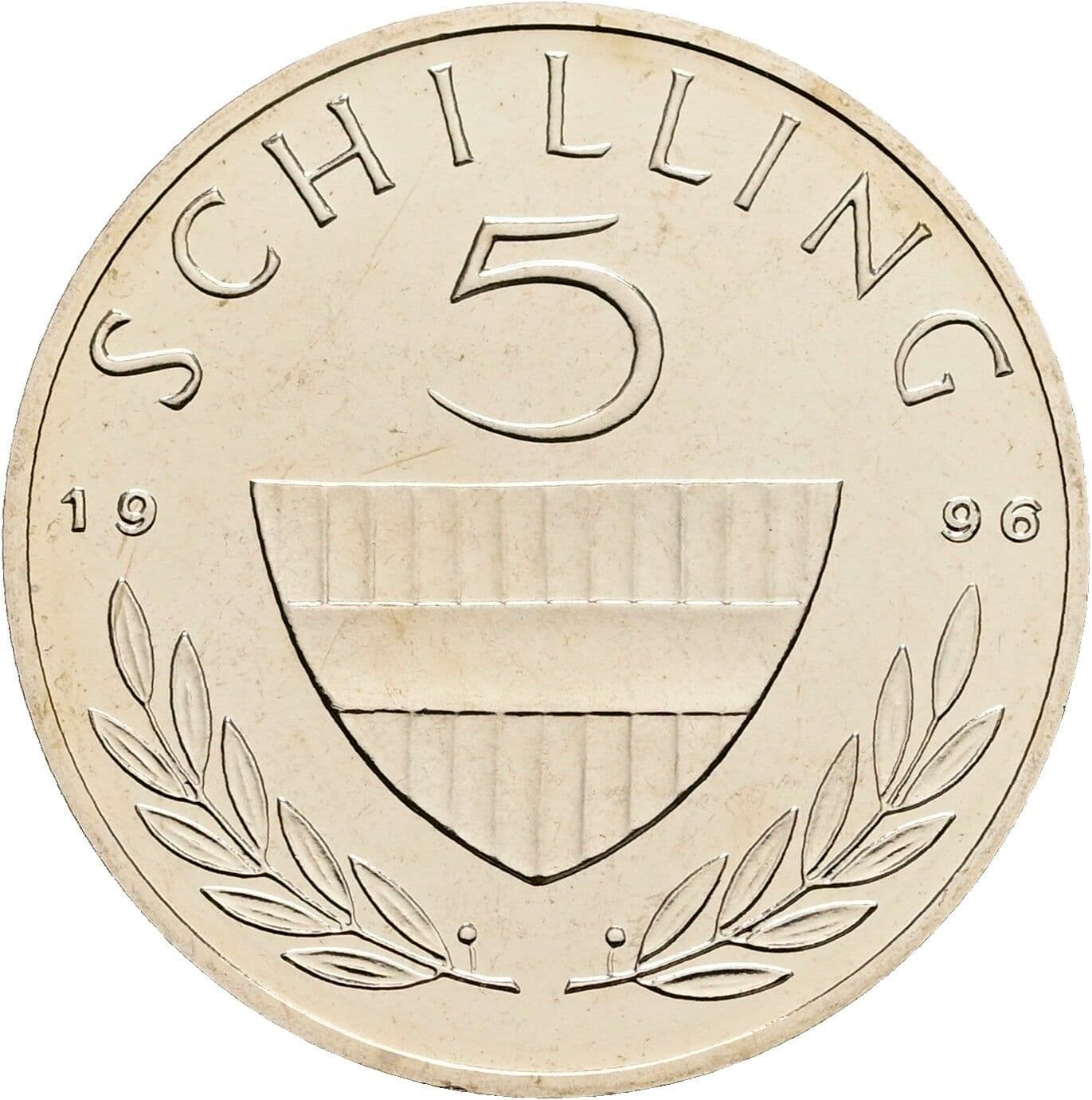 5 Schilling 1996 – Vorderseite