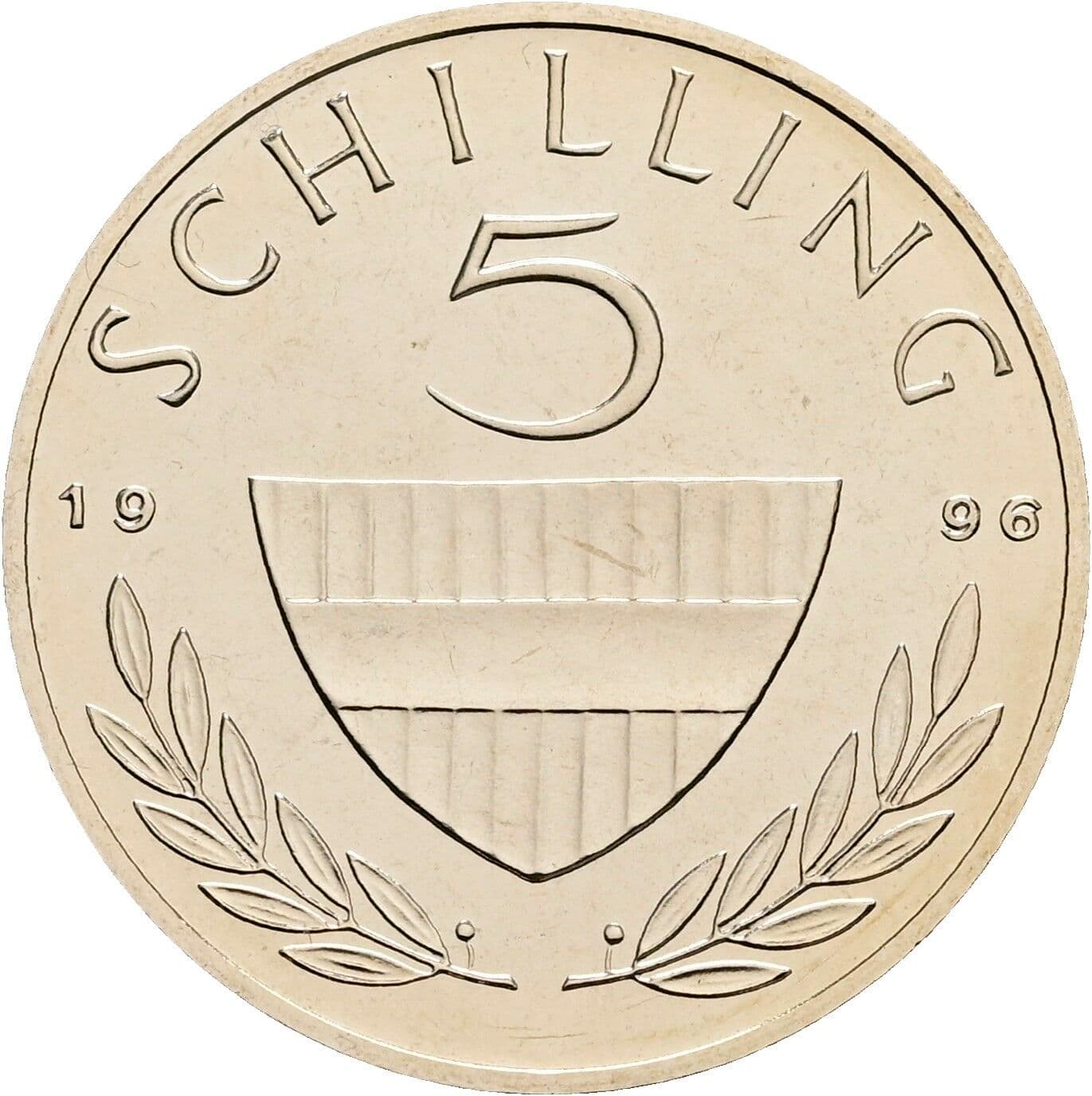 5 Schilling 1996 – Vorderseite